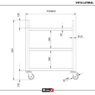 Carro de Servicio 3 Bandejas Acero Inox | Equipamiento Profesional