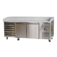 Mesa Pizzera Refrigerada 200 cm 2 Puertas | Gastroten