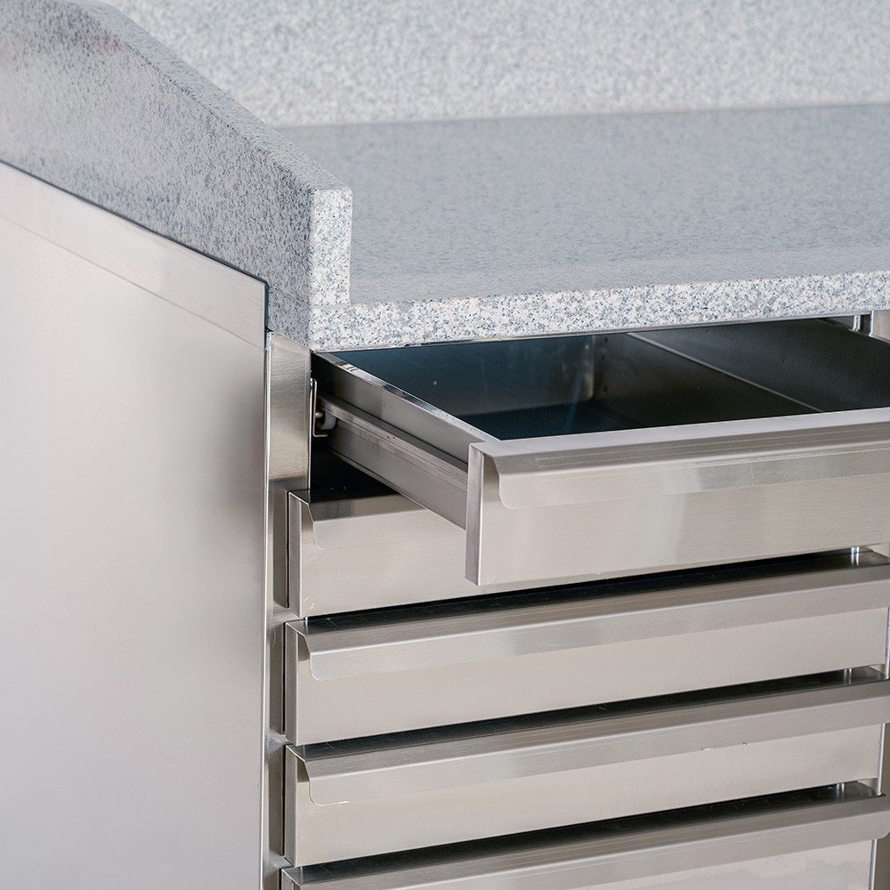 Mesa Pizzera Refrigerada 150cm 1 Puerta 7 Cajones | Romux