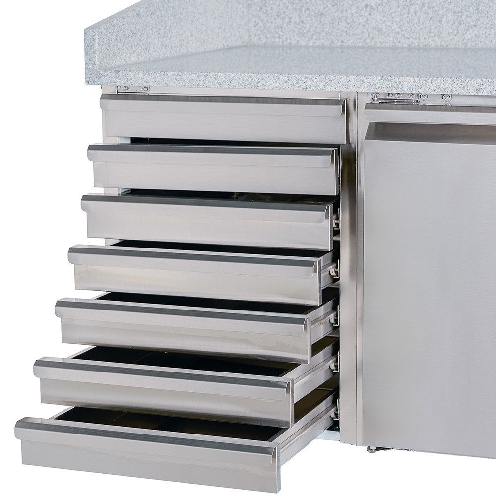Mesa Pizzera Refrigerada 150cm 1 Puerta 7 Cajones | Romux