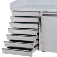 Mesa Pizzera Refrigerada 150cm 1 Puerta 7 Cajones | Romux