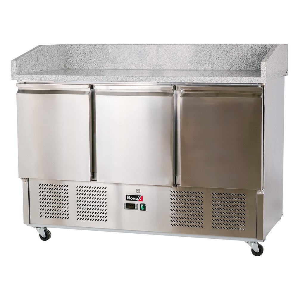 Mesa Pizzera 140 cm 3 puertas ROMUX | Encimera de Granito