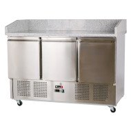 Mesa Pizzera 140 cm 3 puertas ROMUX | Encimera de Granito