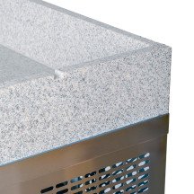 Mesa Pizzera 140 cm 3 puertas ROMUX | Encimera de Granito