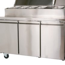 Mesa Ensaladera Refrigerada 180 cm 3 Puertas 10 Cubetas GN 1/3 Romux