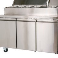 Mesa Ensaladera Refrigerada 180 cm 3 Puertas 10 Cubetas GN 1/3 Romux