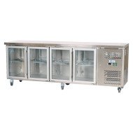 Bajo Mostrador Refrigerado 4 Puertas Cristal 225x60 Ventilado CLEITON