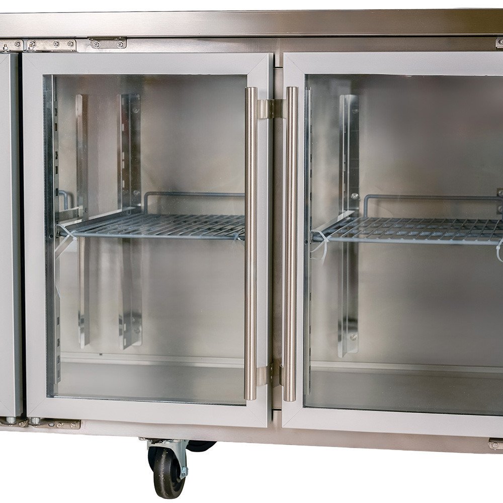 Bajo Mostrador Refrigerado 4 Puertas Cristal 225x60 Ventilado CLEITON