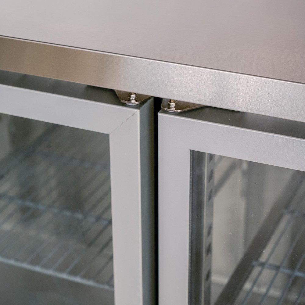 Bajo Mostrador Refrigerado 4 Puertas Cristal 225x60 Ventilado CLEITON
