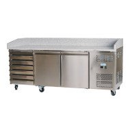 Mesa Pizzera Refrigerada 200cm 2 Puertas | Gastroten