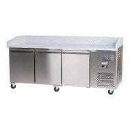 Mesa Pizzera Refrigerada 200 cm 3 Puertas | Gastroten