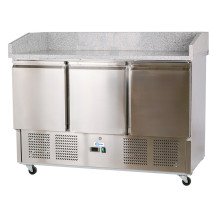 Mesa Pizzera Refrigerada 140 cm CLEITON | 3 Puertas Granito