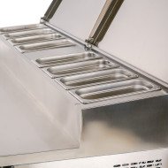 Mesa Ensaladera Refrigerada 180 cm 3 Puertas 10 Cubetas GN 1/3 Cleiton