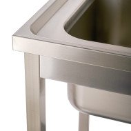 Fregadero Doble 1000x600 mm Desmontable Romux | Lavado Industrial