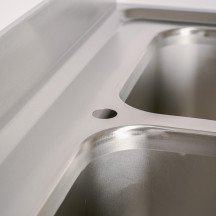 Fregadero 2 Senos 1200x600mm Romux | Equipamiento Industrial