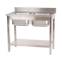 Fregadero 2 Senos 1200x700mm Romux | Maquinaria Hostelería
