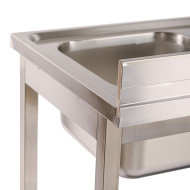 Fregadero 2 Senos 1200x700mm Romux | Maquinaria Hostelería