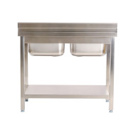 Fregadero 2 Senos 1200x700mm Romux | Maquinaria Hostelería