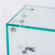 Mesa preparación fría 90 cm 2 puertas encimera mármol cúpula cristal CLEITON