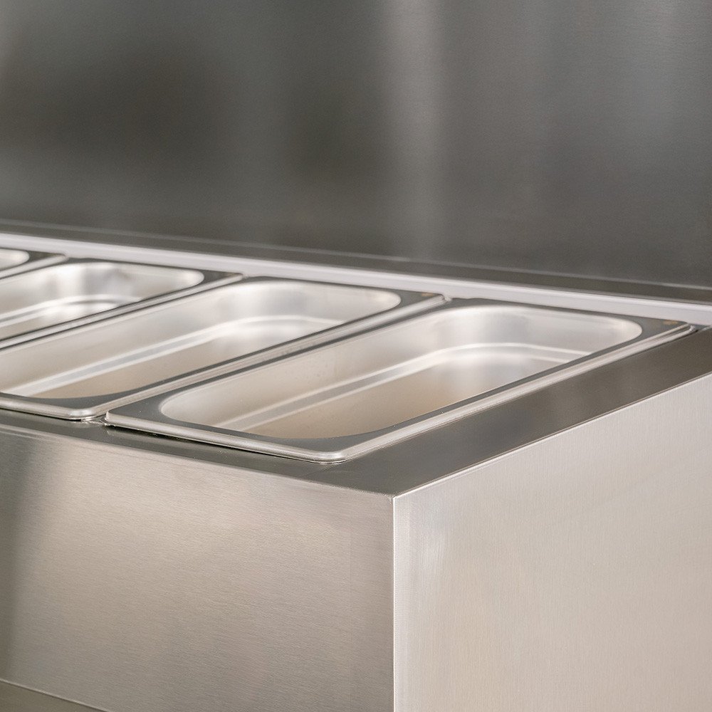 Mesa de Preparación Fría 136 cm 3 puertas ROMUX | Hostelería