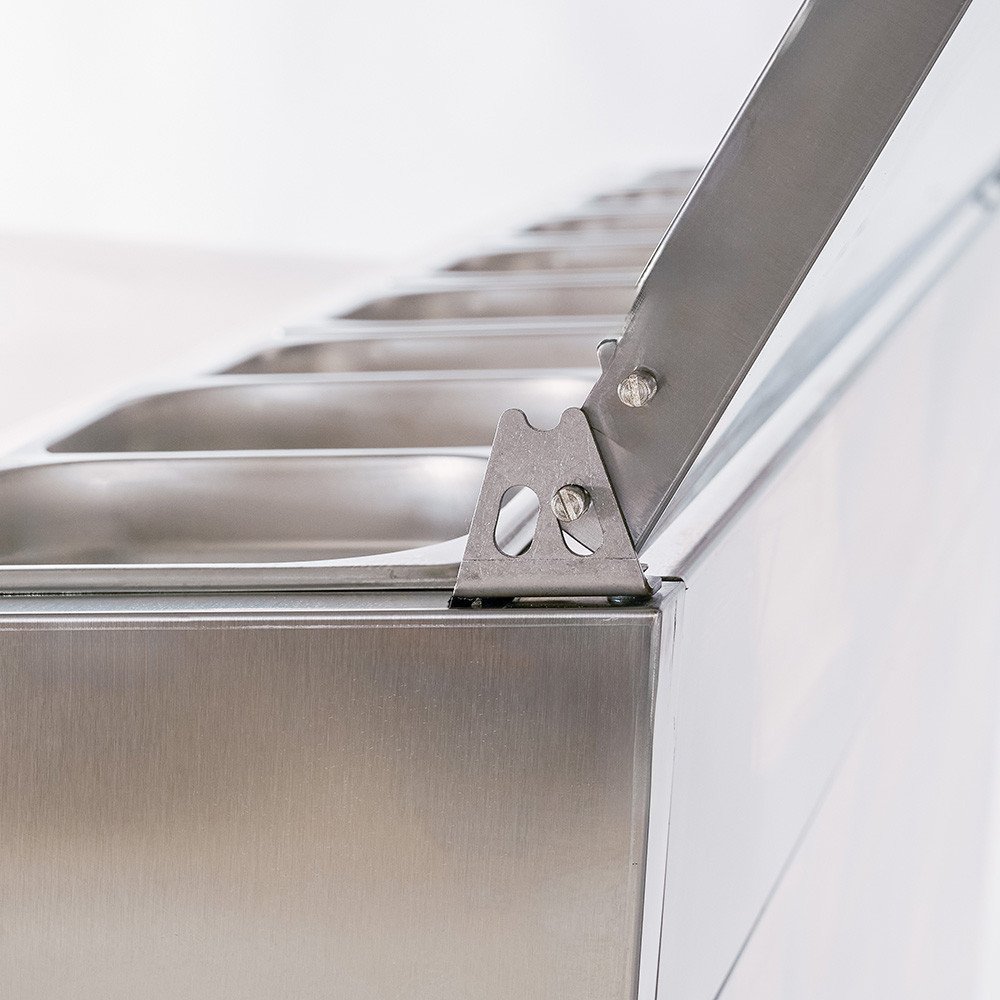 Mesa de Preparación Fría 136 cm 3 puertas CLEITON | Refrigerada