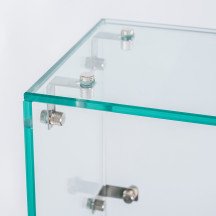Mesa preparación fría 136 cm 3 puertas con cúpula cristal CLEITON