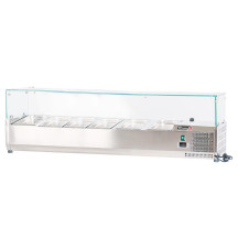 Vitrina Refrigerada 150x39 cm 6 Cubetas GN 1/3 Romux | Hostelería Profesional