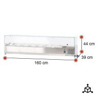 Vitrina Refrigerada ingredientes 160x39 cm | Romux