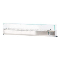 Vitrina Refrigerada 200x39cm 9 Cubetas GN 1/3 Romux | Hostelería Profesional