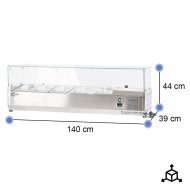Vitrina Refrigerada de Ingredientes 140x39 cm | Equipamiento Industrial