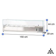 Vitrina Refrigerada Ingredientes 150x39 cm Cleiton | Hostelería Profesional