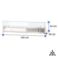 Vitrina Refrigerada Ingredientes 160x39cm 7 GN 1/3 | Gastroten