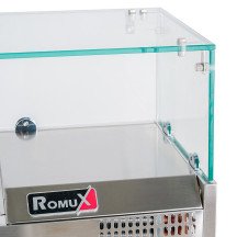 Vitrina refrigerada ROMUX 150x33 cm - 7 cubetas GN 1/4