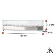Vitrina Refrigerada Ingredientes 160x33cm Romux | Hostelería Profesional