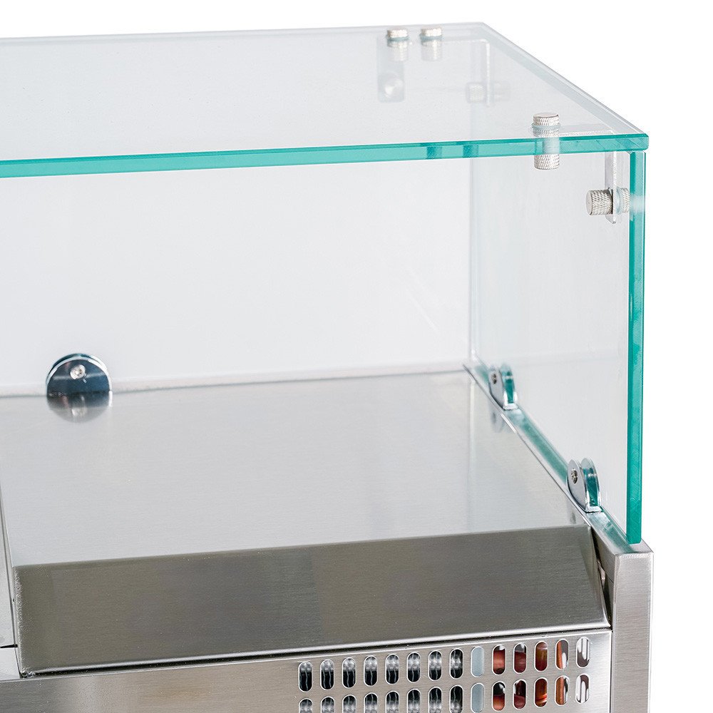 Vitrina refrigerada CLEITON 150x33 cm - 7 cubetas GN 1/4