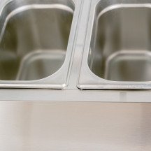 Vitrina refrigerada CLEITON 150x33 cm - 7 cubetas GN 1/4