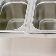 Vitrina refrigerada CLEITON 150x33 cm - 7 cubetas GN 1/4