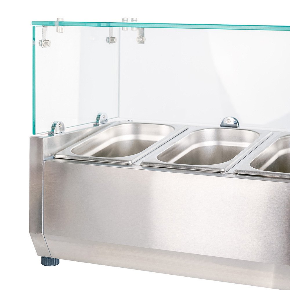 Vitrina refrigerada CLEITON 150x33 cm - 7 cubetas GN 1/4
