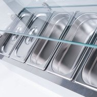 Vitrina refrigerada CLEITON 150x33 cm - 7 cubetas GN 1/4