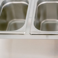 Vitrina Refrigerada Ingredientes 160x33cm 8 Cubetas GN 1/4 | Gastroten