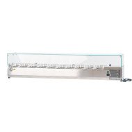 Vitrina Refrigerada 200x33 cm 10 Cubetas GN 1/4 | Gastroten