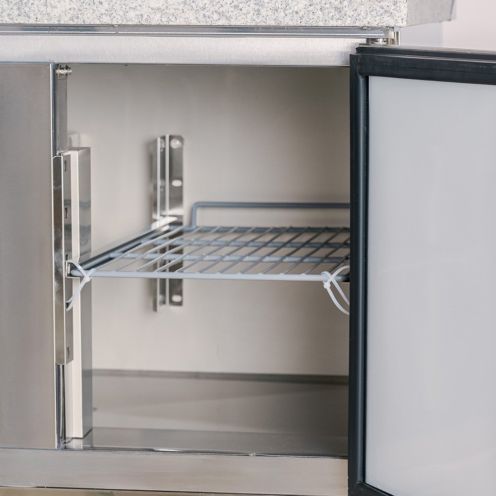 Mesa Preparación Fría 136 cm CLEITON Mármol | 3 Puertas GN 1/6