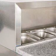 Mesa Preparación Fría 136 cm CLEITON Mármol | 3 Puertas GN 1/6