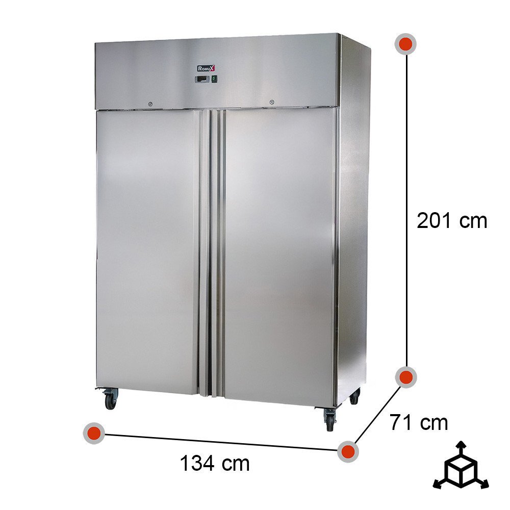 Armario de Congelación 2 Puertas 134 cm Ventilado ROMUX - 1065 L