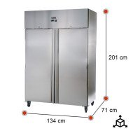 Armario de Congelación 2 Puertas 134 cm Ventilado ROMUX - 1065 L