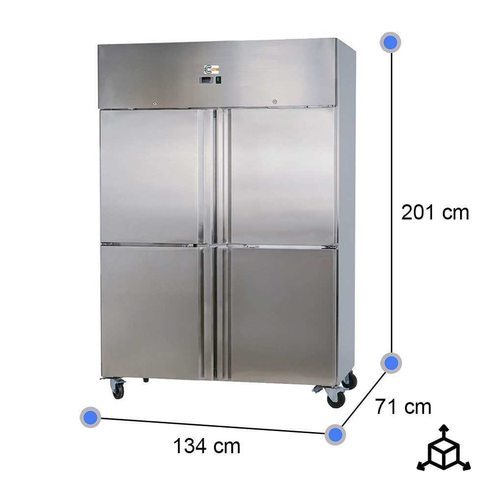 Armario de congelación 4 puertas medias 134 cm ventilado CLEITON