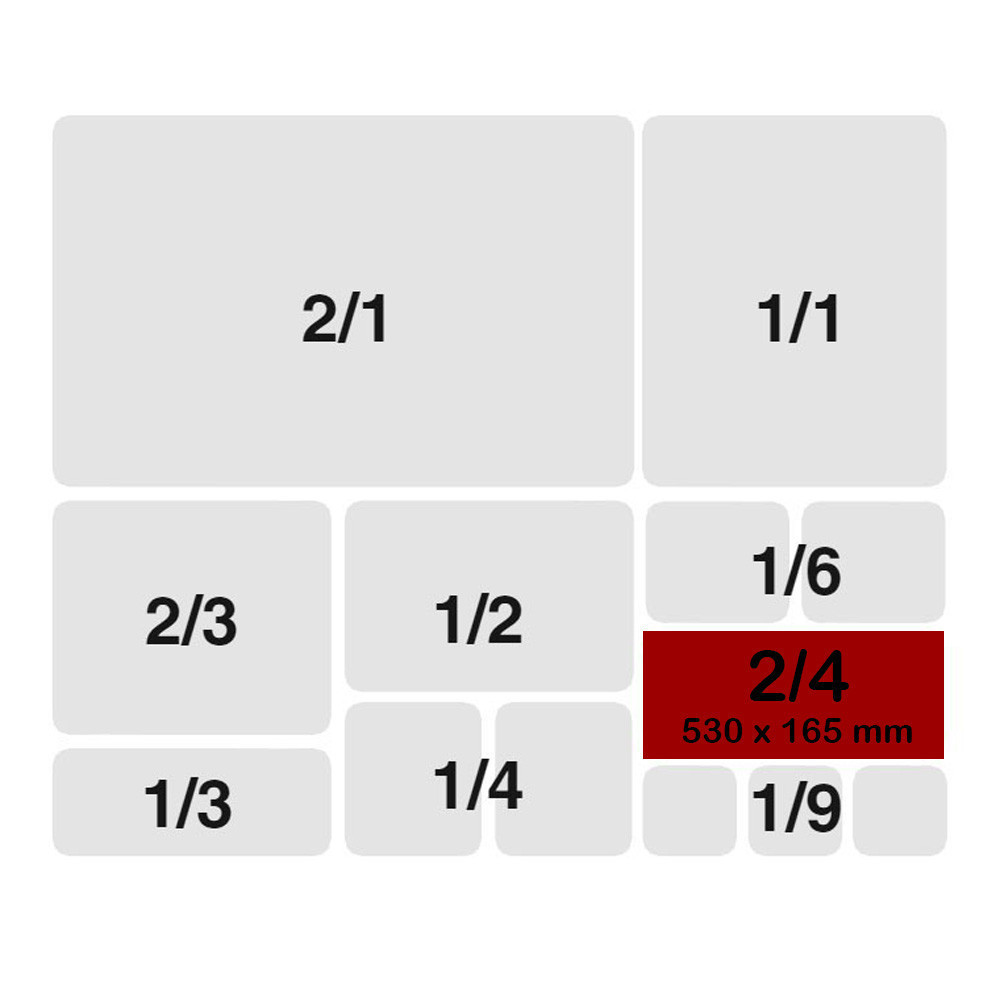 Cubeta Gastronorm 2/4 40mm | Equipamiento Industrial