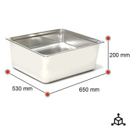 Cubeta Gastronorm 2/1 200 mm | Equipamiento Industrial