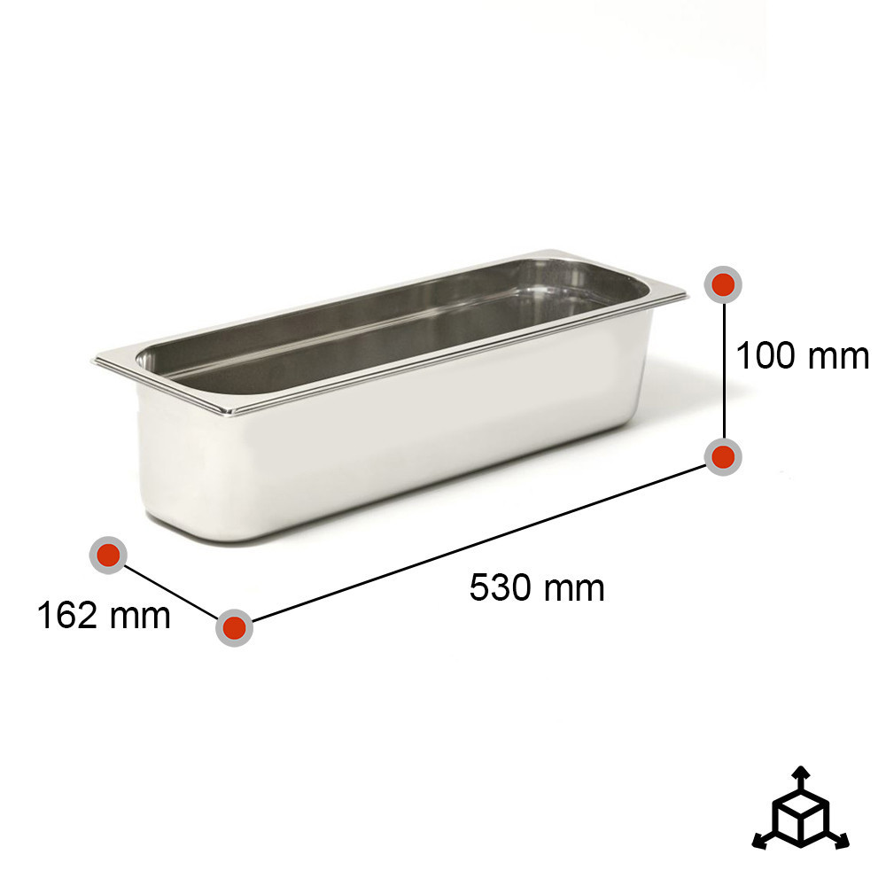 Cubeta Gastronorm 2/4 100mm | Equipamiento Industrial