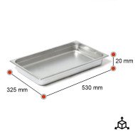 Cubeta Gastronorm 1/1 20 mm | Equipamiento Industrial